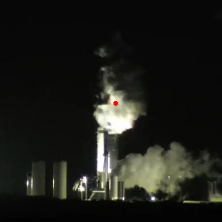 The moment the explosion begins on this Starship prototype