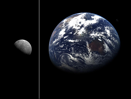 Tianwen-2 images of the Earth and the Moon