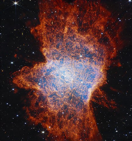 A Webb false color image of a planetary nebula