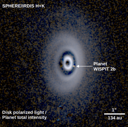 Exoplanet in gap of disk