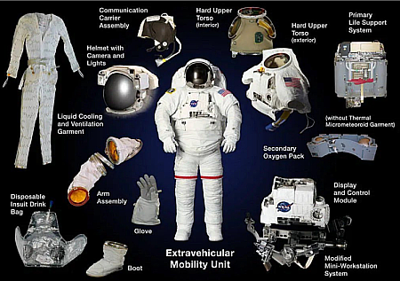 NASA very old and complex ISS spacesuit
