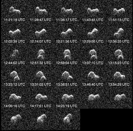Peanut shaped asteroid