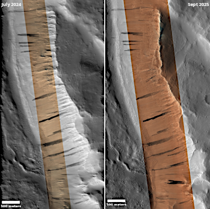 Fresh slope streak on Mars