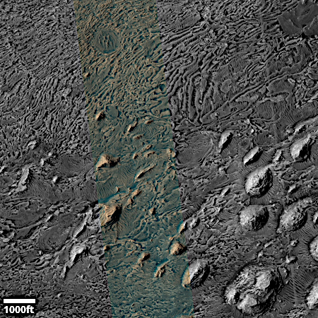 Crazy layers in a Martian Crater
