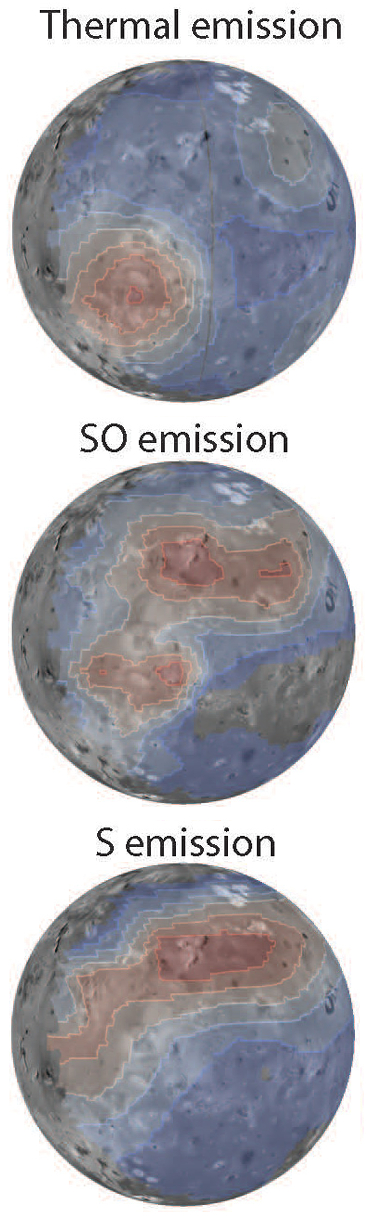Different Webb infrared detections of Io over time