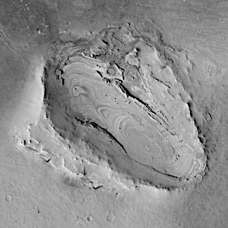 What might be Mars' weirdest crater