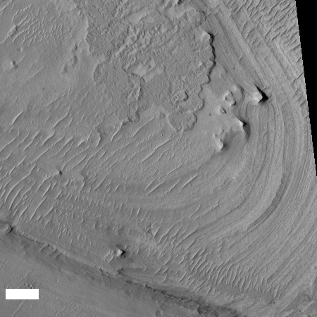 Close-up of crater's southeast end