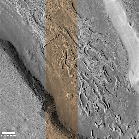 glacial debris in canyon floor
