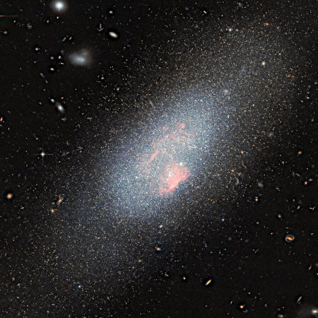 A small galaxy with many massive stars