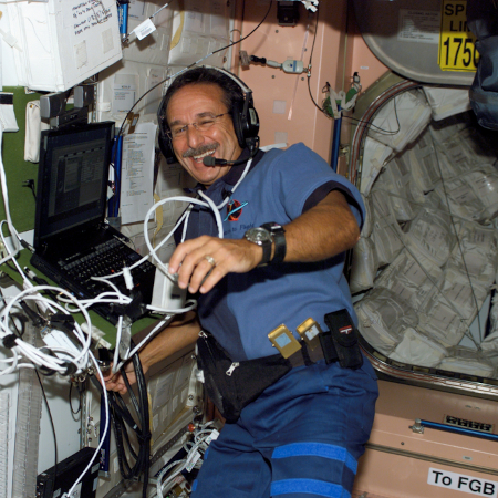 Charles Camarda on the shuttle