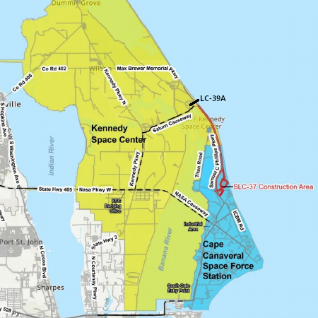 Proposed Starship/Superheavy launchsites at Kennedy and Cape Canaveral