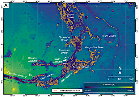 Figure 7 from today's paper. Orange line indicates shoreline