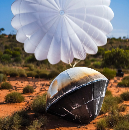 Varda's W-5 capsule after landing today