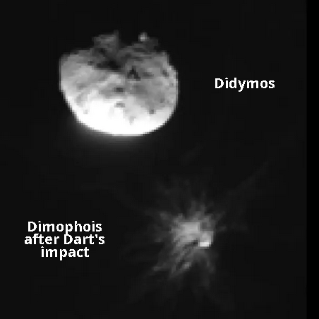 Dimorphos just after impact