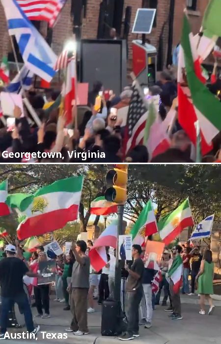 Pro-U.S. and Israeli demonstrations by Iranians