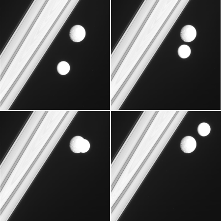 Four images showing eclipse