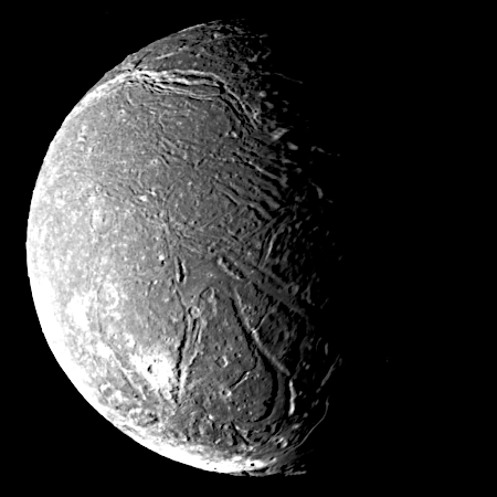 Ariel as seen by Voyager-2