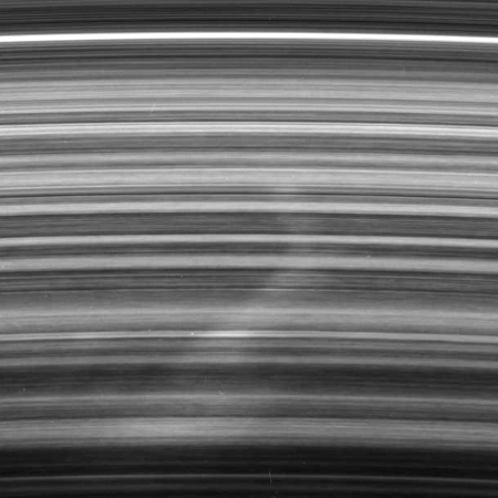 A bent spoke in Saturn's rings