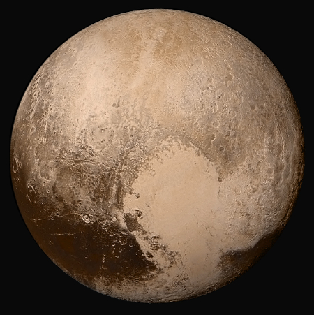 Pluto in true color