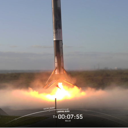 Falcon 9 landing for its seventh time