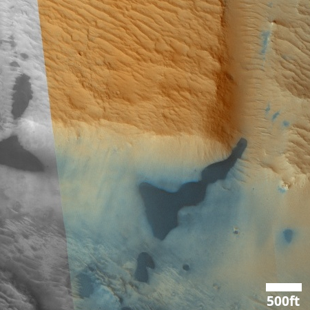 Colorful Martian dunes