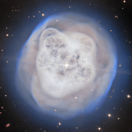 An amoeba in space more than a light year in size