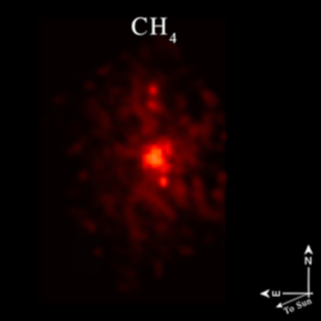Comet 3I/Atlas's methane as seen by Webb