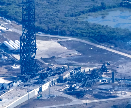 New Glenn launchpad damage