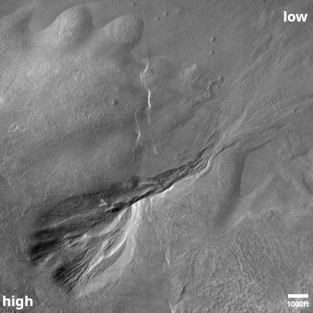 A large gully on Mars