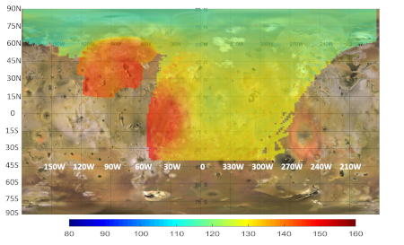 Global map of Io's temperature, just below the surface