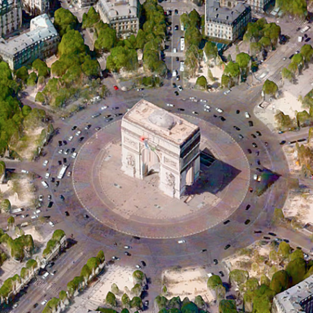 The Arc de Triomphe in Paris
